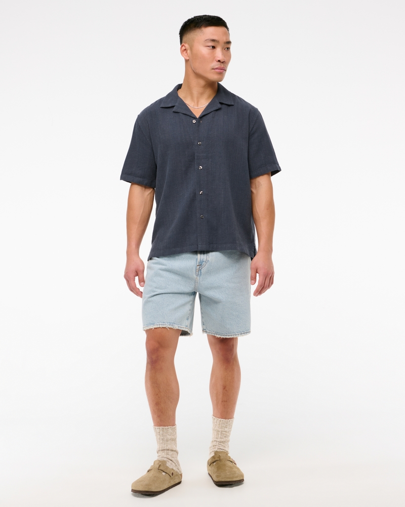 Camp Collar Summer Linen-Blend Shirt