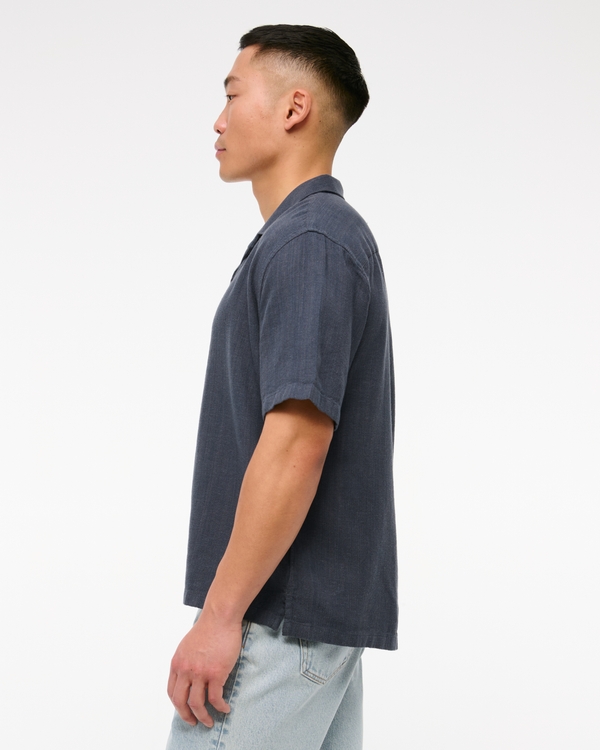 Camp Collar Summer Linen-Blend Shirt