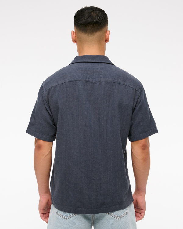 Camp Collar Summer Linen-Blend Shirt