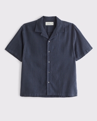 Camp Collar Summer Linen-Blend Shirt