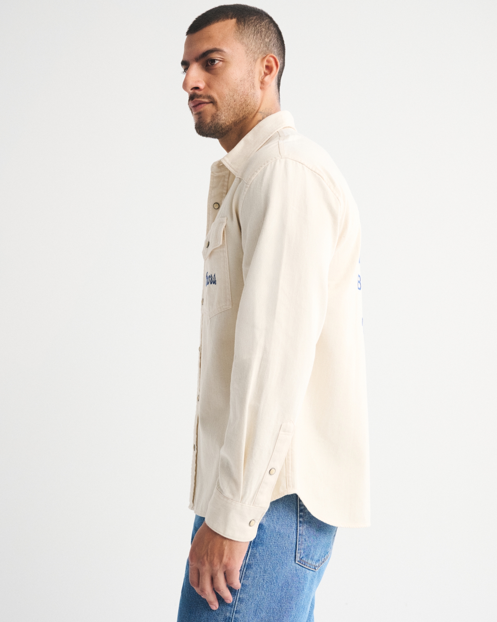 Denim Button-Up Shirt