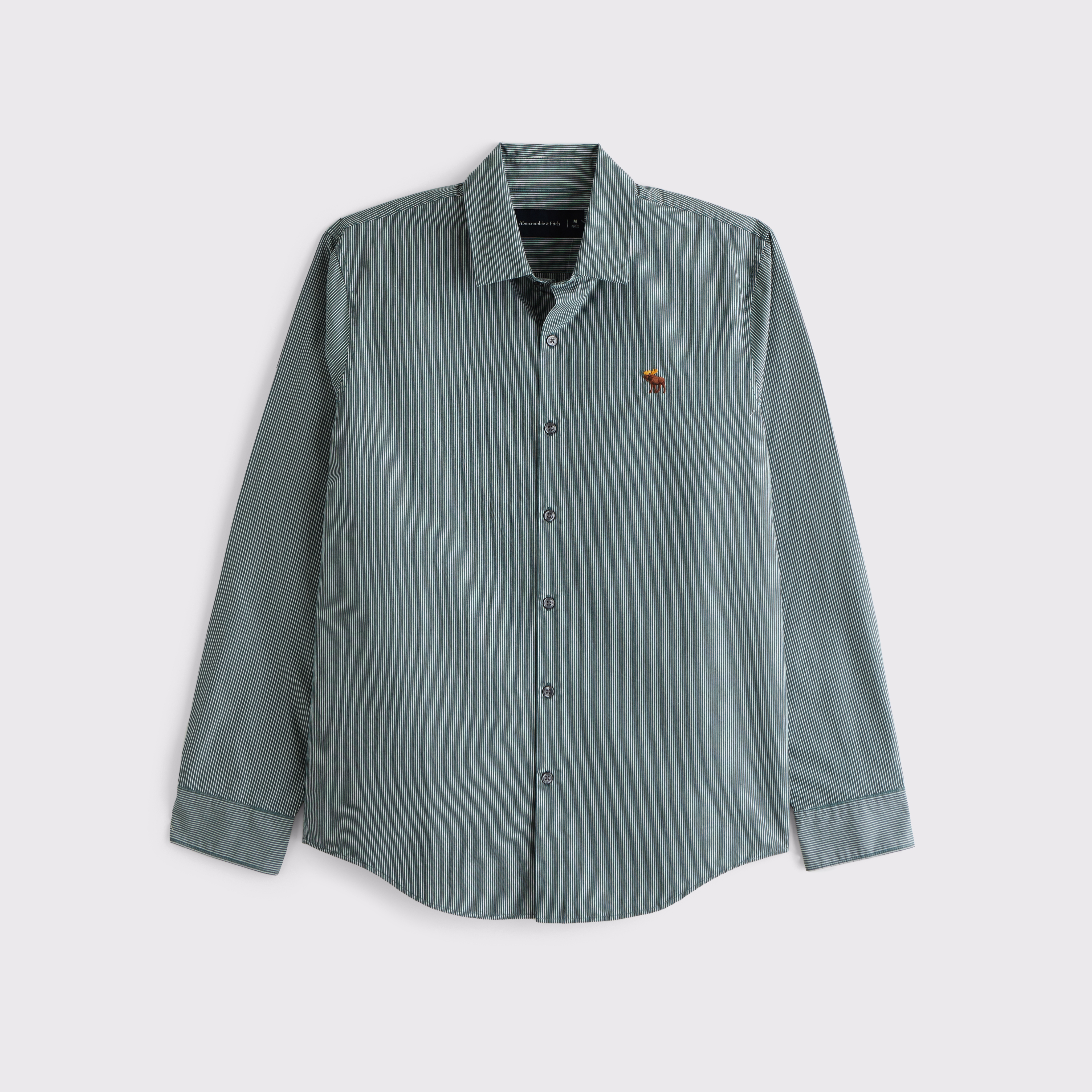 アバクロ Abercrombie&Fitchポプリンボタンアップシャツyx016 メンズ シグネチャーアイコン ポプリン ボタンアップシャツ