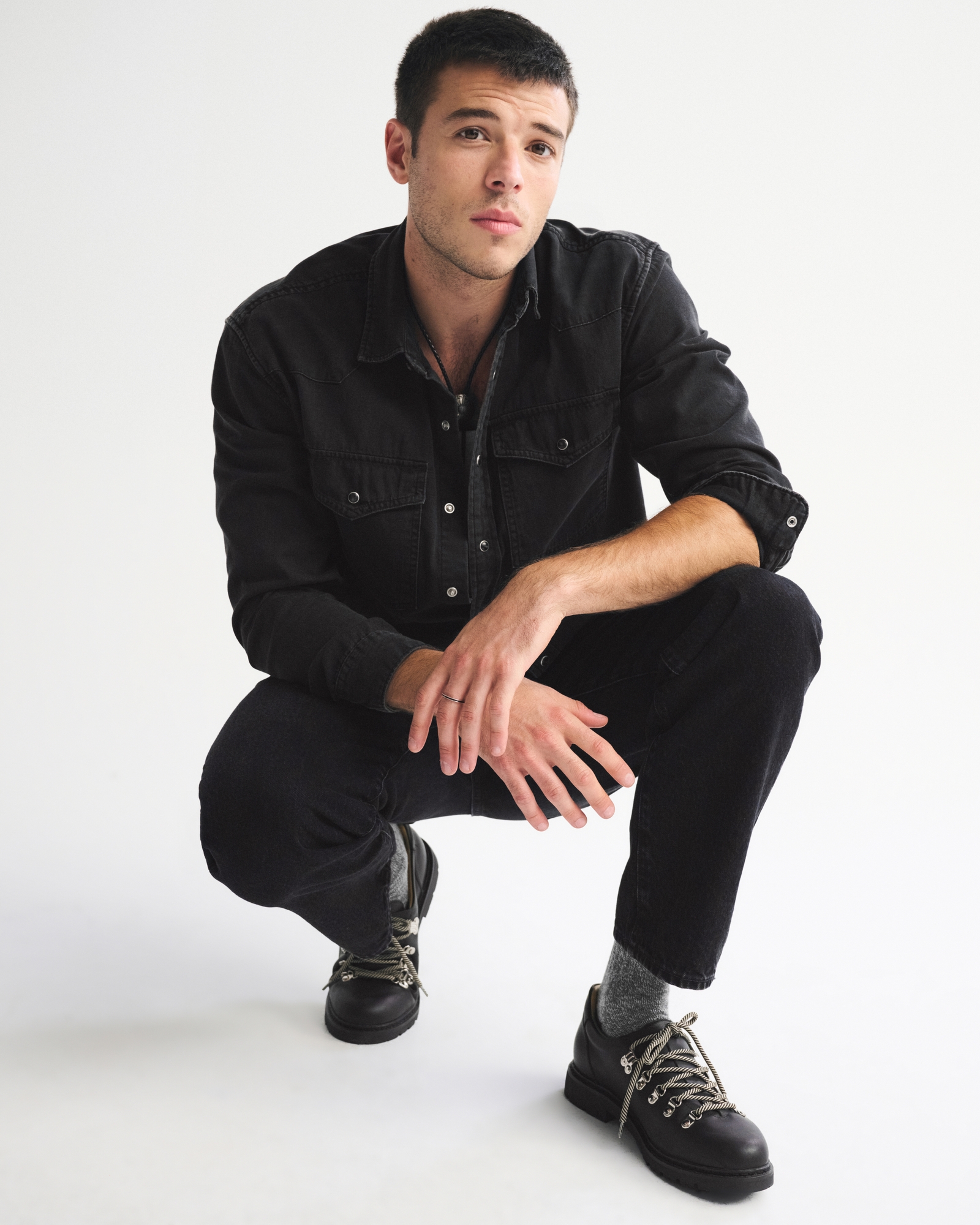 Denim Button-Up Shirt
