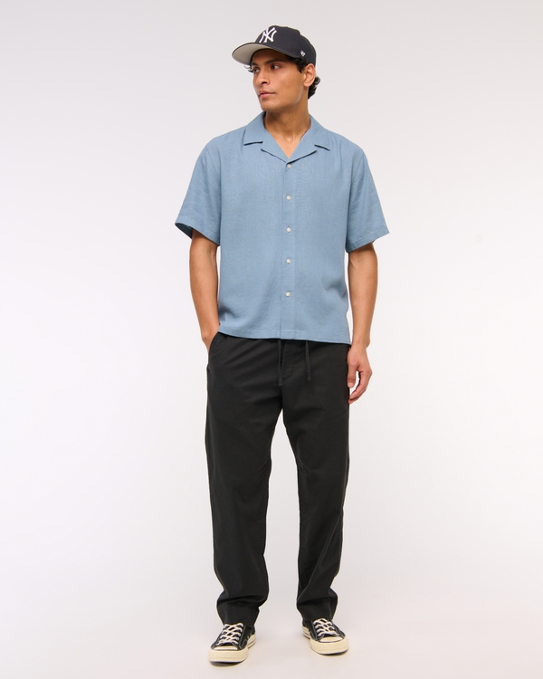 Camp Collar Summer Linen-Blend Shirt