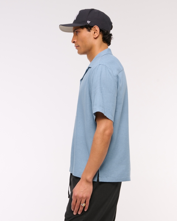Camp Collar Summer Linen-Blend Shirt