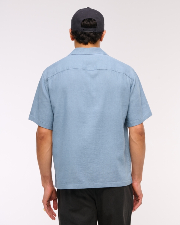Camp Collar Summer Linen-Blend Shirt
