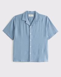 Camp Collar Summer Linen-Blend Shirt