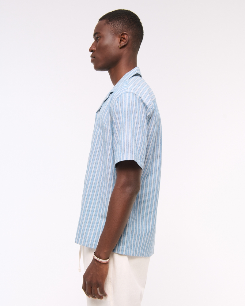 Camp Collar Summer Linen-Blend Shirt