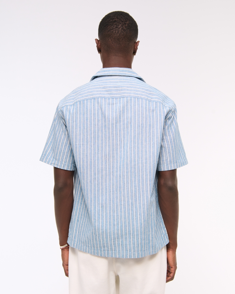 Camp Collar Summer Linen-Blend Shirt