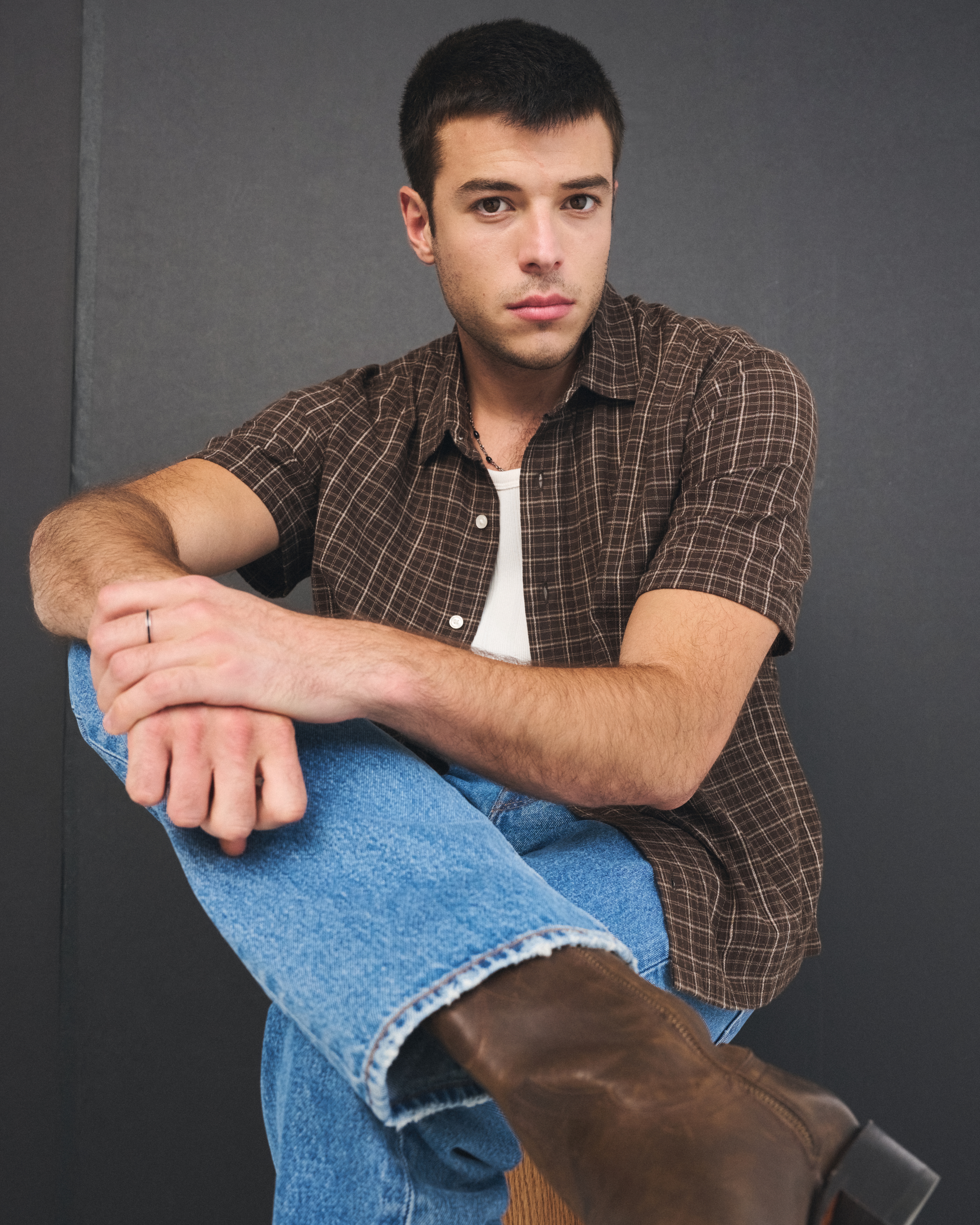 Abercrombie & Fitch Short-sleeve Button-up Shirt In Brown