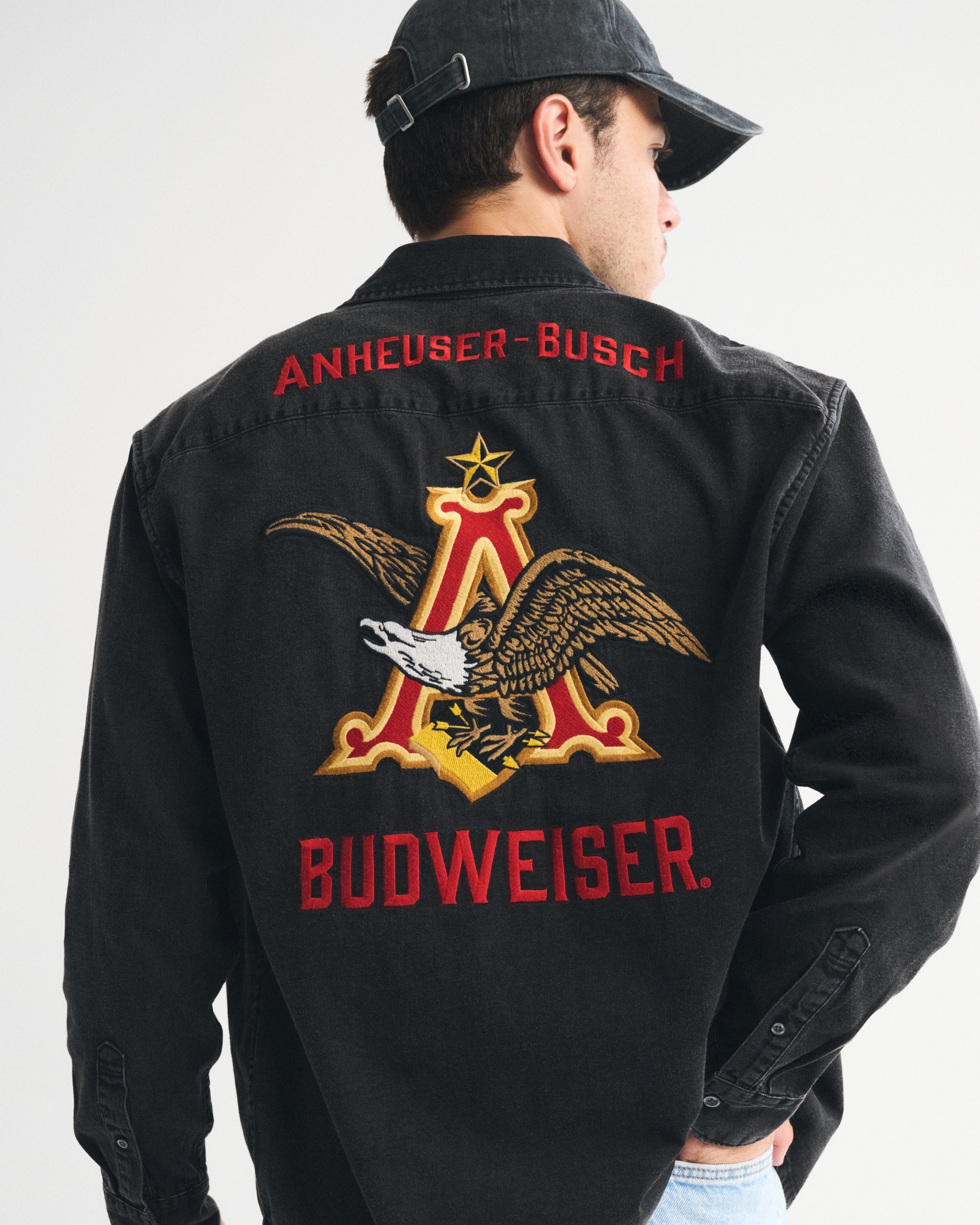 Budweiser Denim Button-Up Shirt