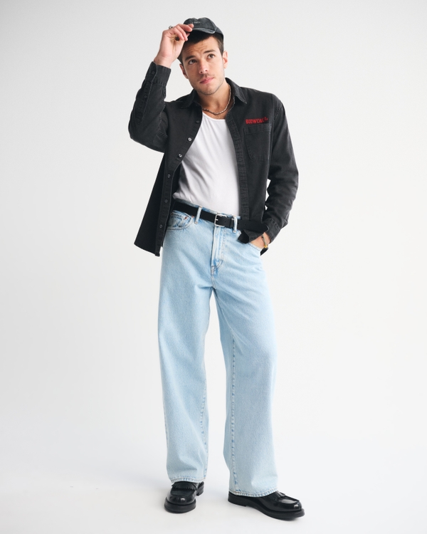 Budweiser Denim Button-Up Shirt