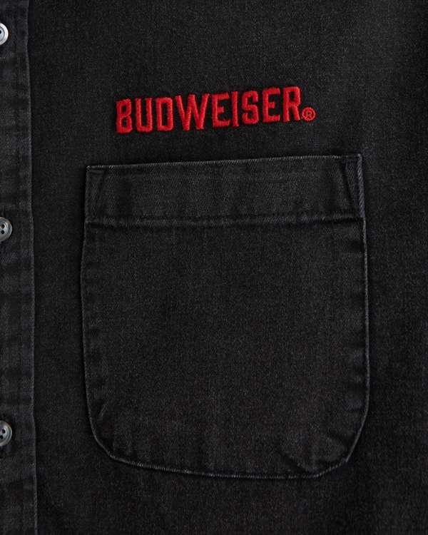 Budweiser Denim Button-Up Shirt