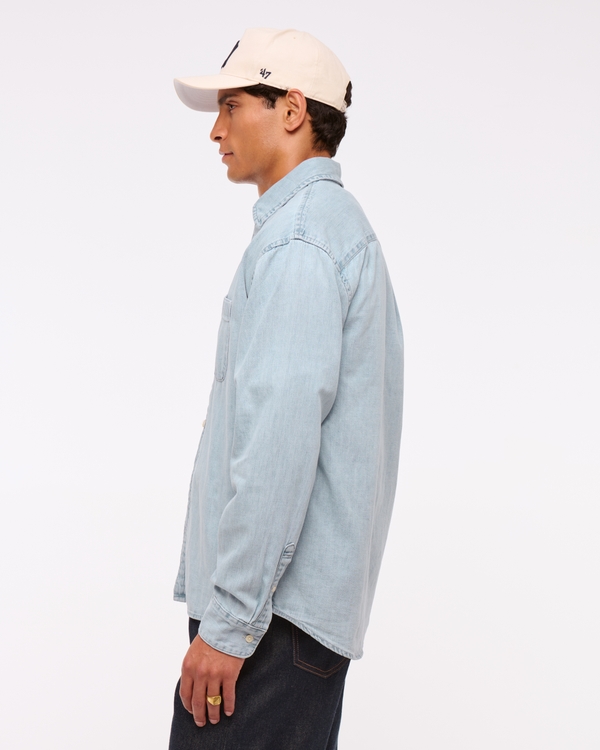 Denim Button-Up Shirt