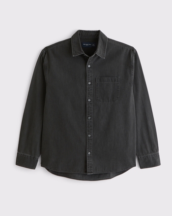 メンズ Western Denim Button-Up Shirt | メンズ トップス