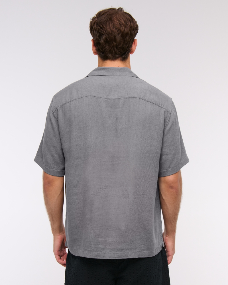 Camp Collar Summer Linen-Blend Shirt