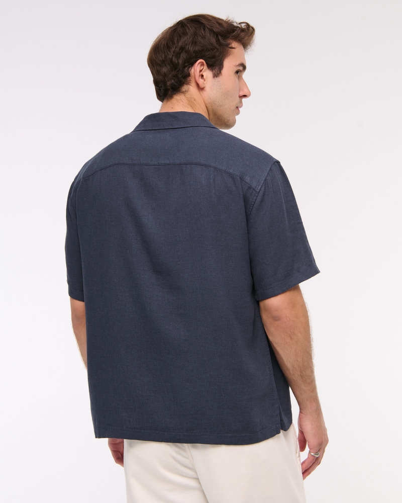 Camp Collar Summer Linen-Blend Shirt