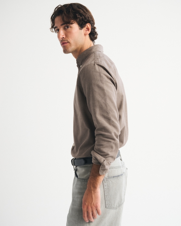 Icon Brushed Button-Up Shirt