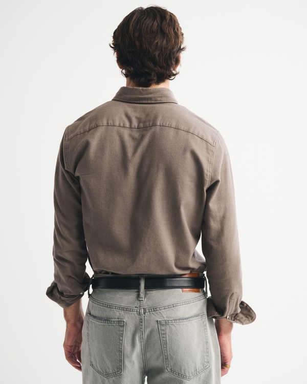 Icon Brushed Button-Up Shirt