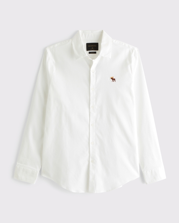 The A&F Collins Slim Suiting Shirt, ホワイト view 1
