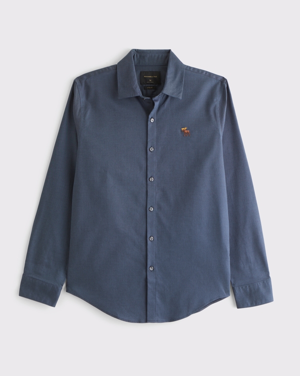 The A&F Collins Slim Suiting Shirt, ネイビー view 1