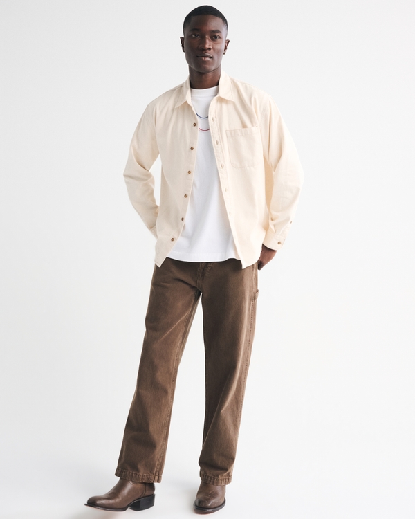 メンズ ツイル シャツジャケット | メンズ セール | Abercrombie.com