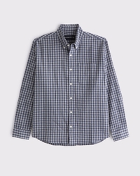Long-Sleeve Plaid Button-Up Shirt
