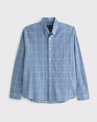 Long-Sleeve Plaid Button-Up Shirt