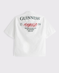 Short-Sleeve Guinness Graphic Button-Up Shirt