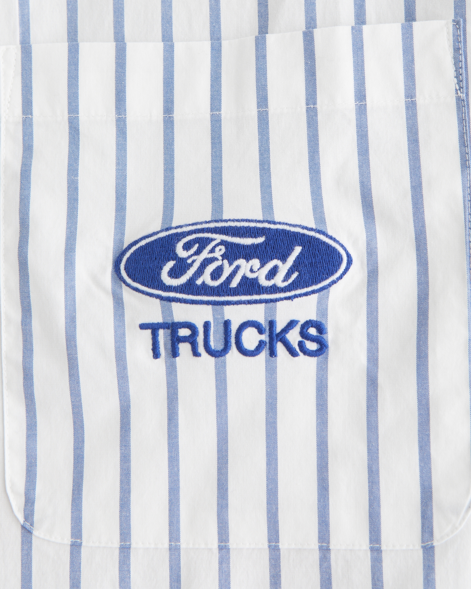 Short Sleeve Cropped Ford Button-Up Shirt
