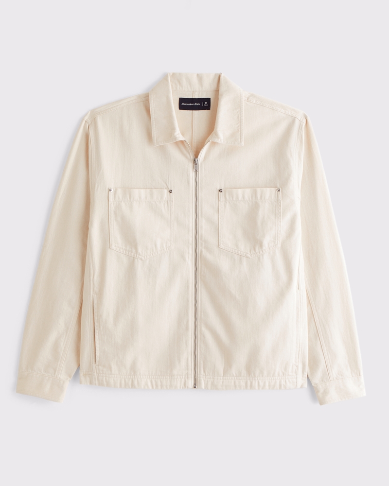 Men's Zip Shirt Jacket | Men's Coats & Jackets | Abercrombie.com