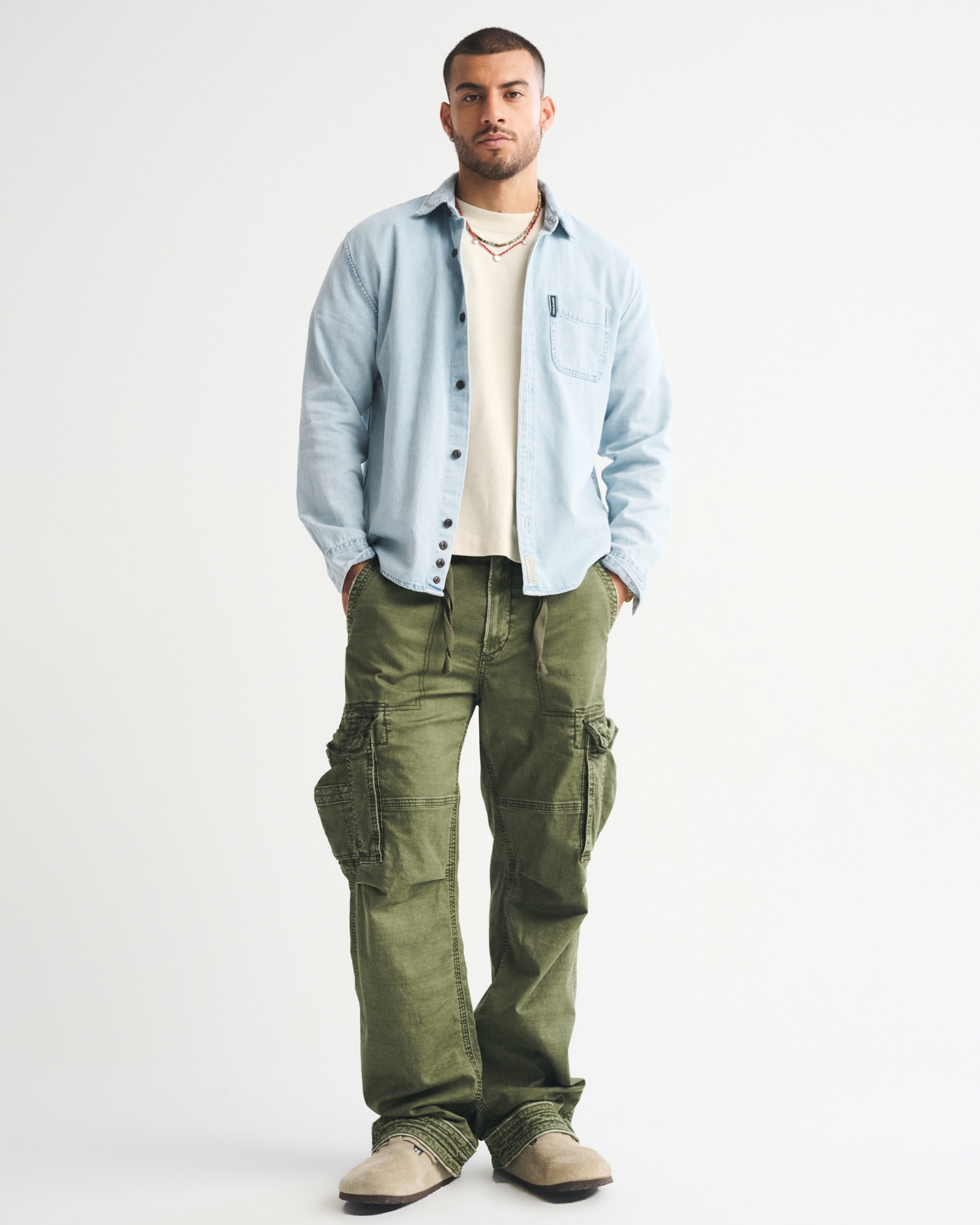 Denim Button-Up Shirt