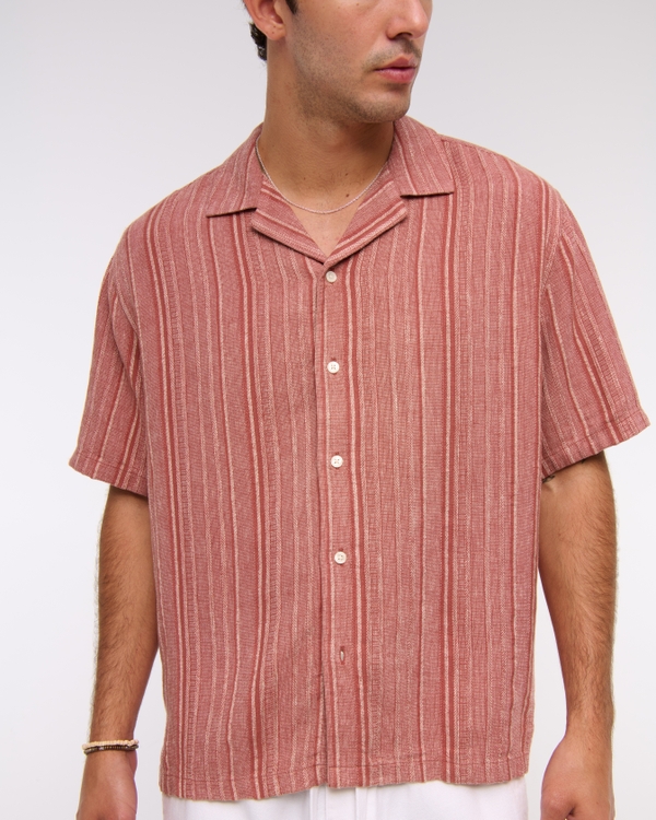 Camp Collar Summer Linen-Blend Shirt
