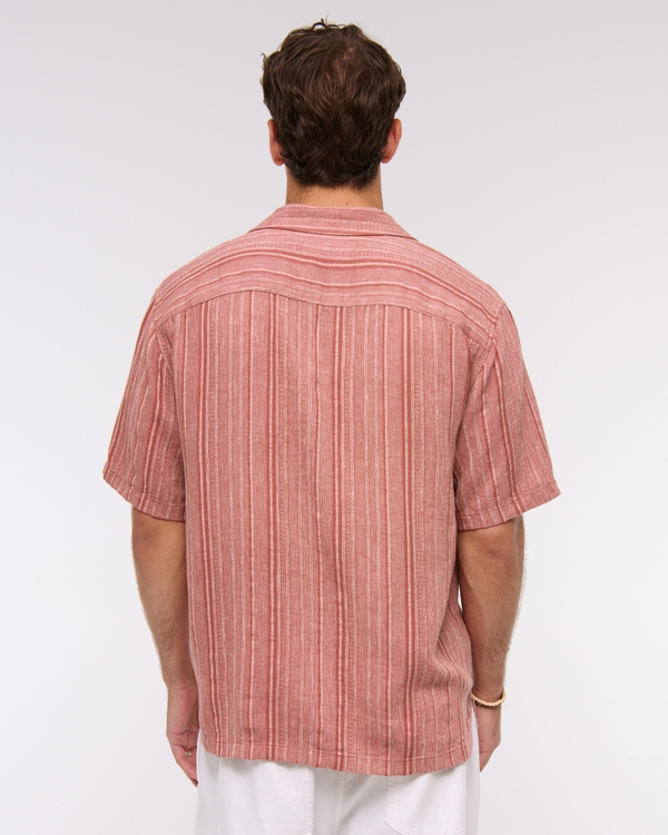 Camp Collar Summer Linen-Blend Shirt