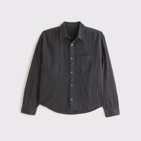 Мужские рубашки Abercrombie & Fitch Garment-Dye Plaid Button-Up Shirt
