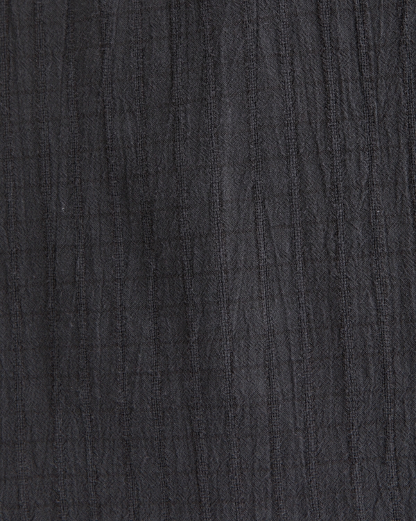 Cropped Garment-Dye Plaid Button-Up Shirt