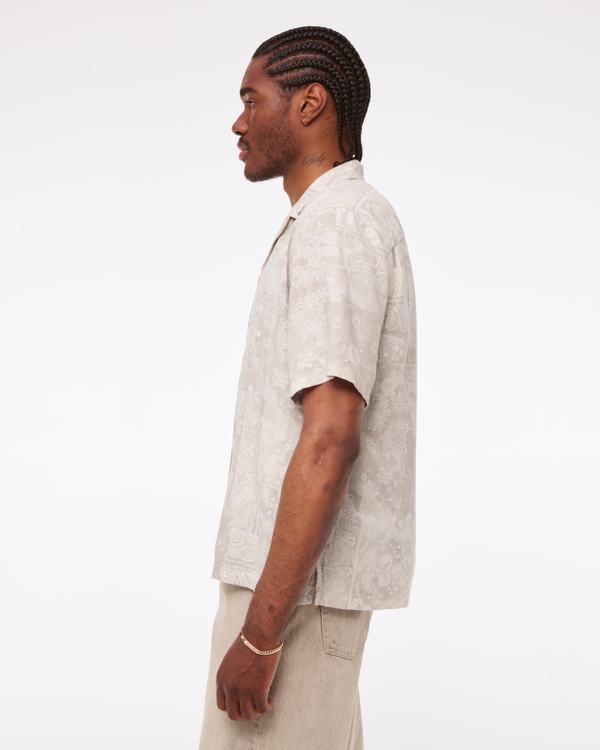 Camp Collar Summer Linen-Blend Shirt