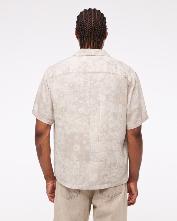 Camp Collar Summer Linen-Blend Shirt
