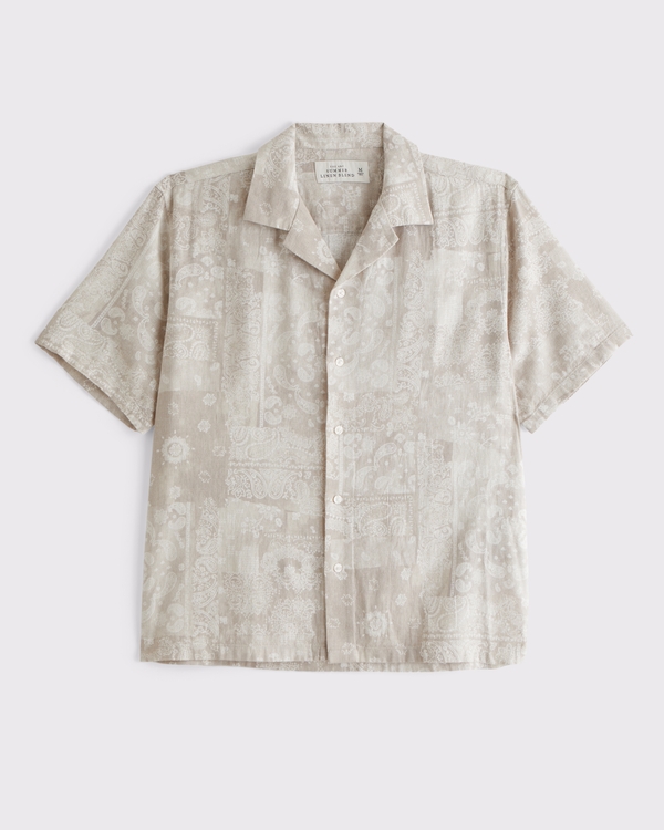 Camp Collar Summer Linen-Blend Shirt
