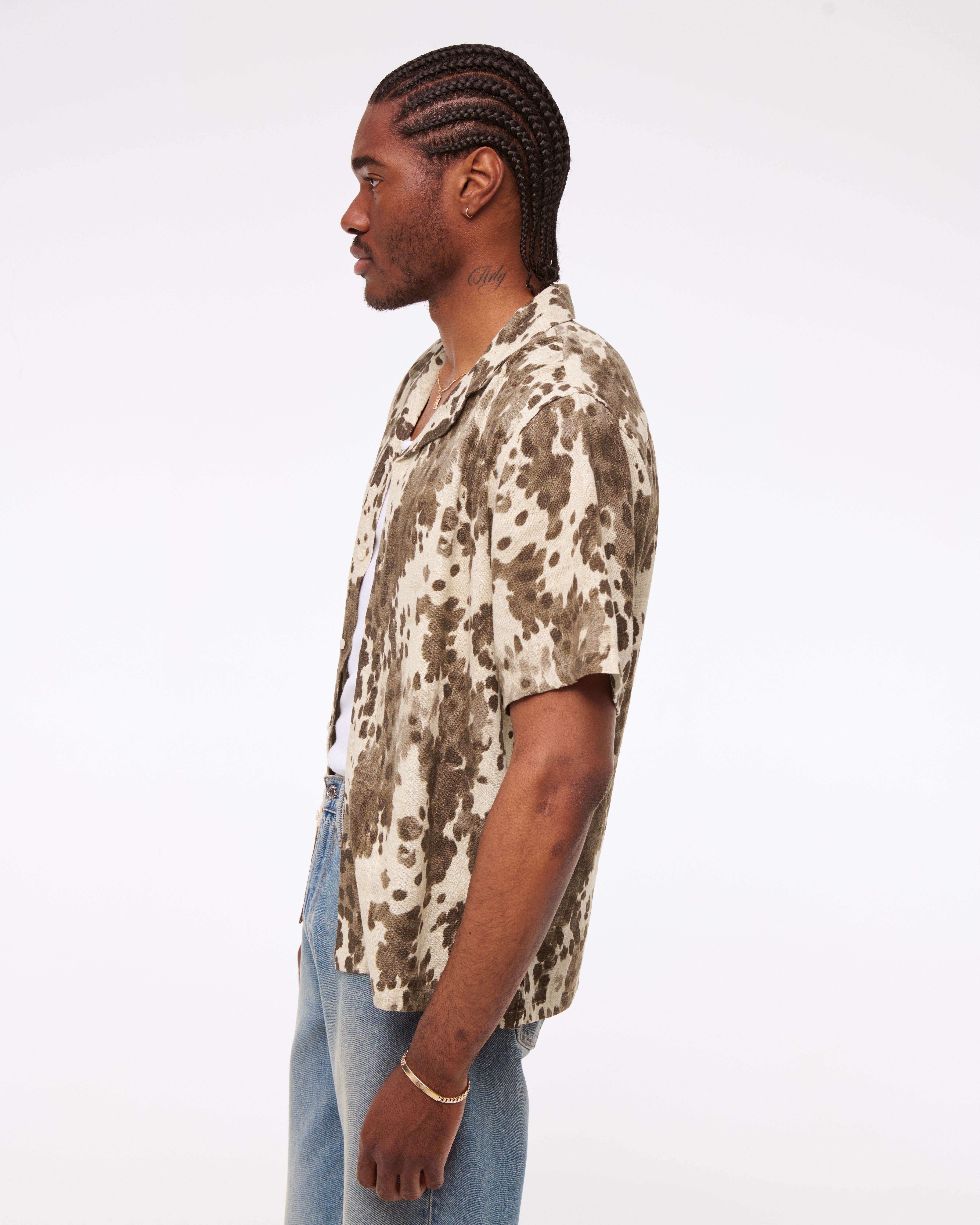 ★Abercrombie & Fitch★マクラーレンキャンプカラーシャツ Men's Camp Collar Summer Linen-Blend Shirt | Men's Tops