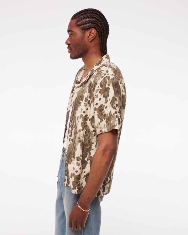 Camp Collar Summer Linen-Blend Shirt