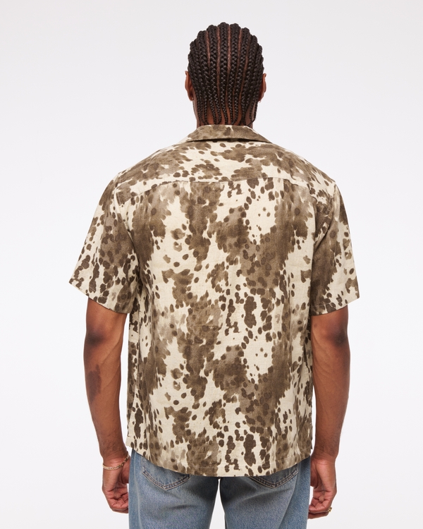 Camp Collar Summer Linen-Blend Shirt