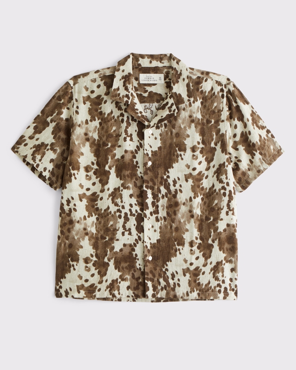 Camp Collar Summer Linen-Blend Shirt