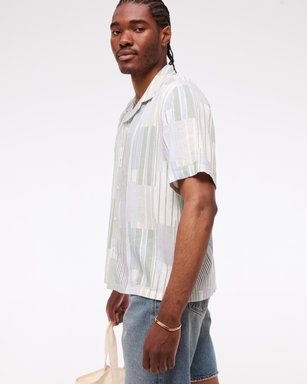 Camp Collar Summer Linen-Blend Shirt
