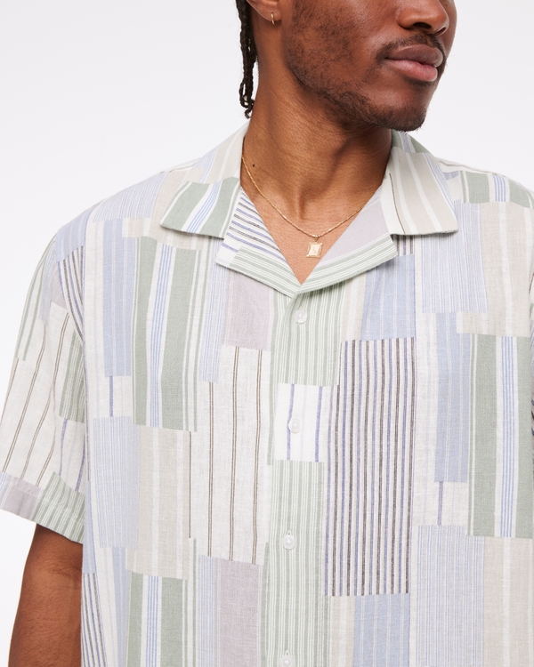 Camp Collar Summer Linen-Blend Shirt