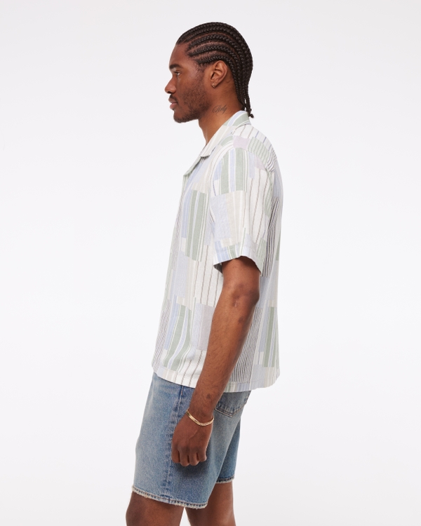 Camp Collar Summer Linen-Blend Shirt