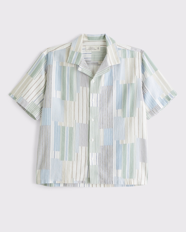 Camp Collar Summer Linen-Blend Shirt
