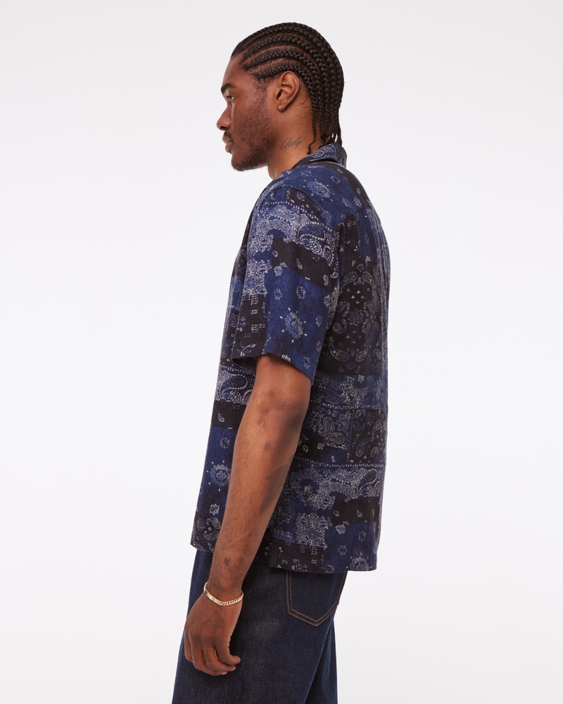 Camp Collar Summer Linen-Blend Shirt