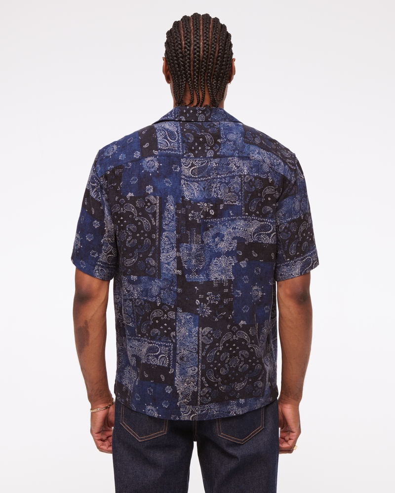 Camp Collar Summer Linen-Blend Shirt