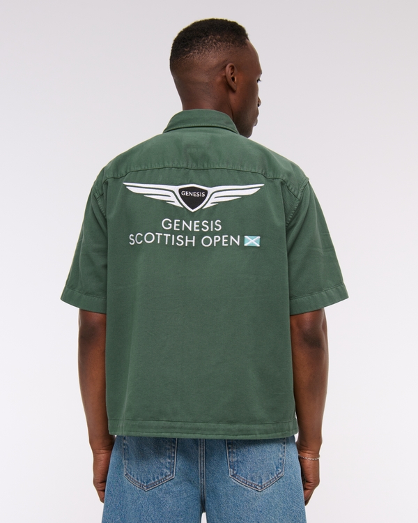 Short-Sleeve PGA Scottish Open Button-Up Shirt